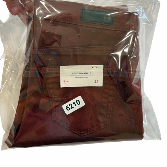 AG Adriano Goldschmied Super Skinny Ankle Jeans – Burgundy - Size 25 - Picture 10 of 10